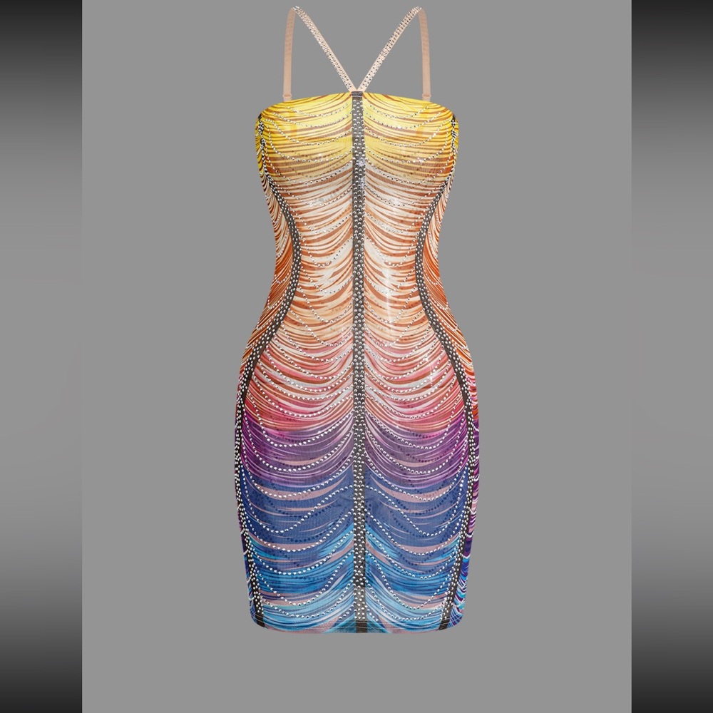 Multicolor Strappy Dress
